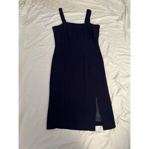 Lauren Ralph Lauren Dress Women 4 Blue Floral  Cotton Party Slit‎ Fitted